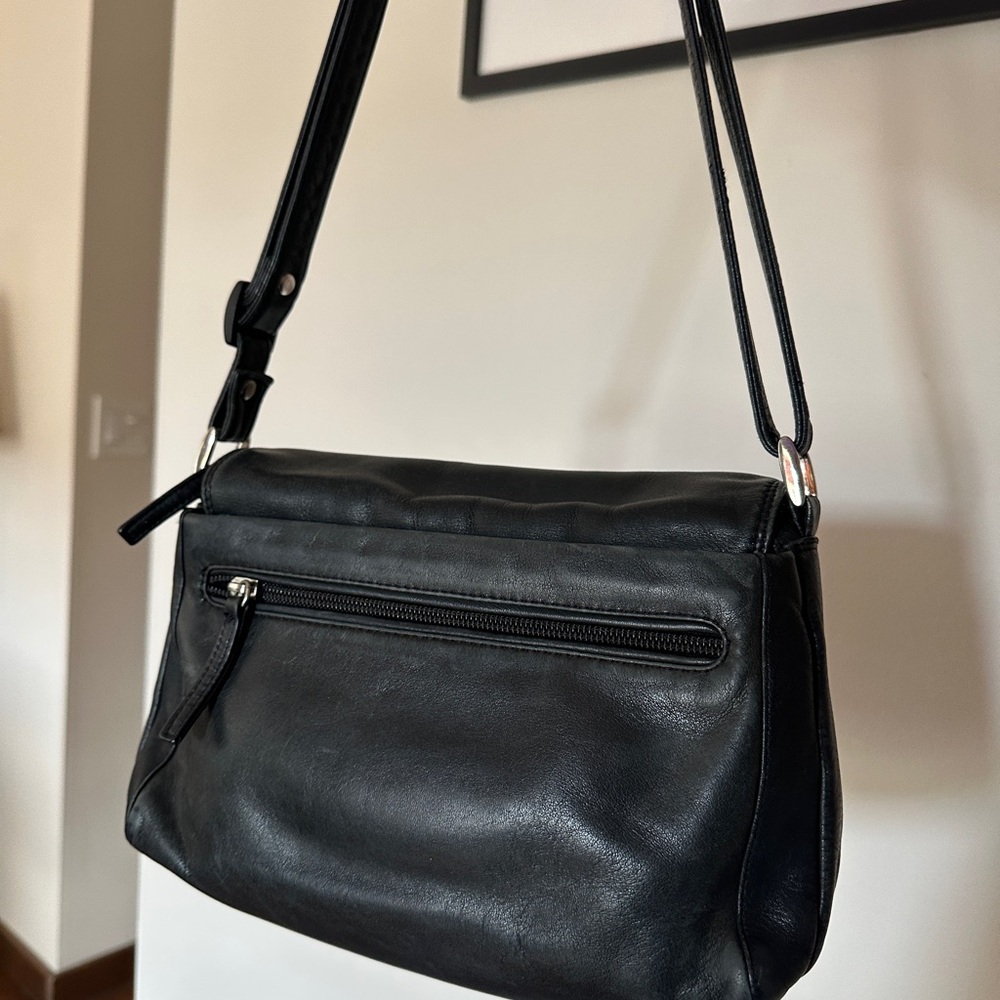 Derek Alexander Black Leather Shoulder Bag - Picture 15 of 16